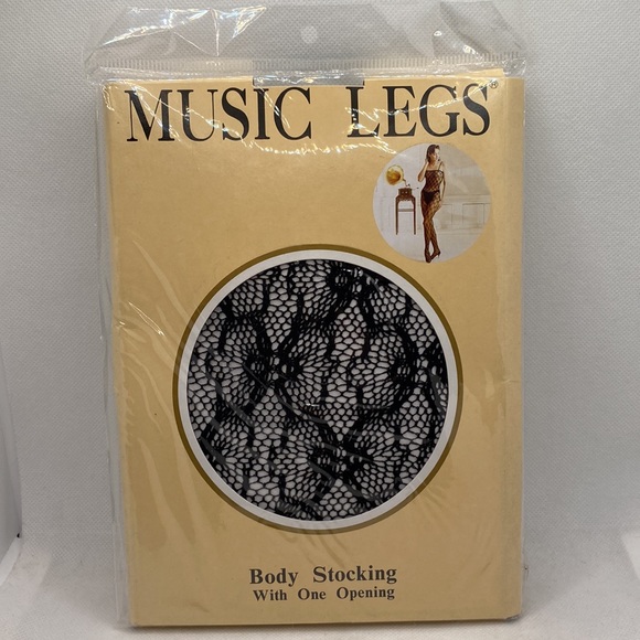 Music Legs Body Stocking with One Opening Black 90-145 lbs & 4 ft 10” - … - Picture 6 of 7